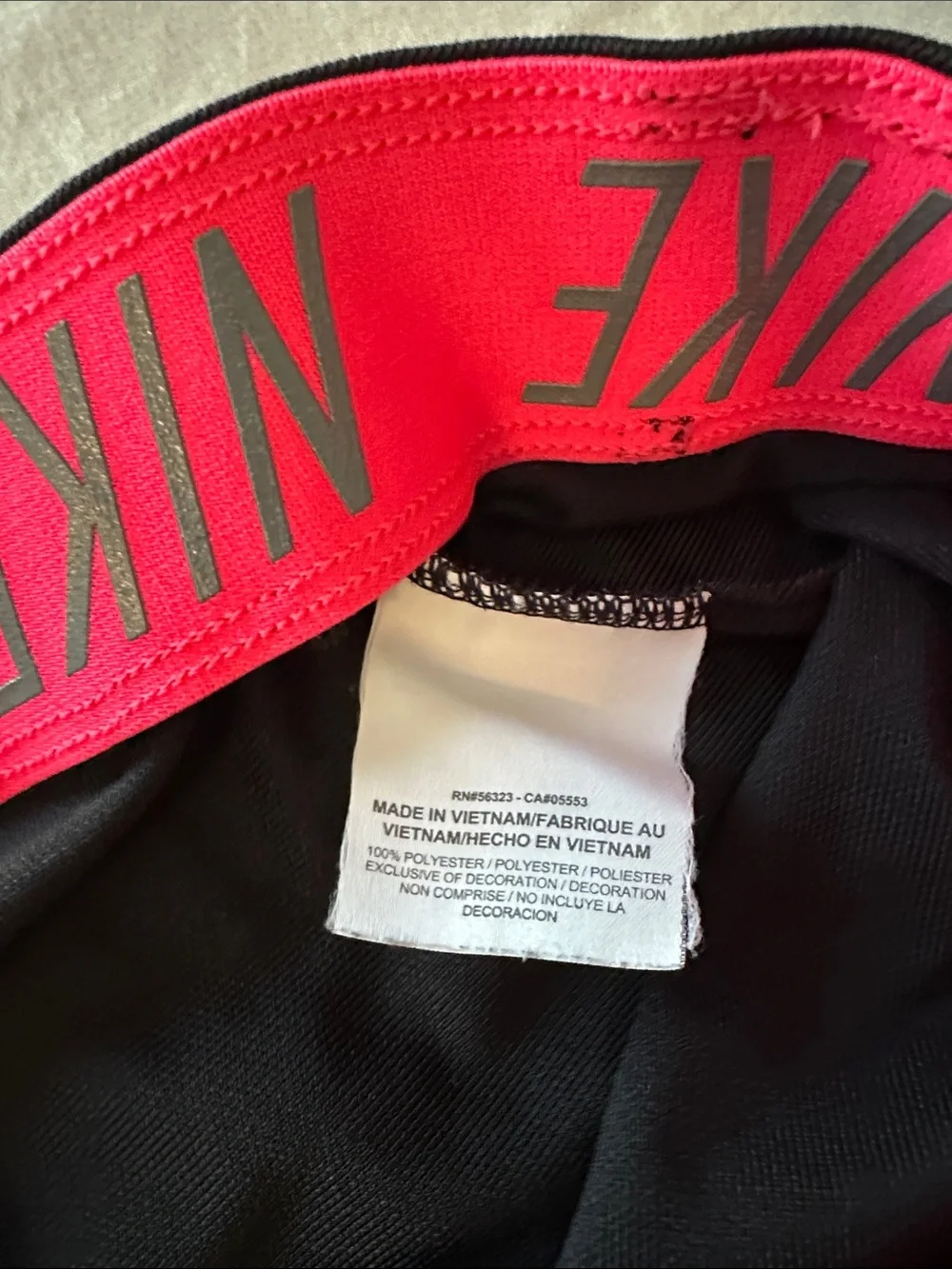 Nike Black Women's Athletic Shorts with Pink Trim